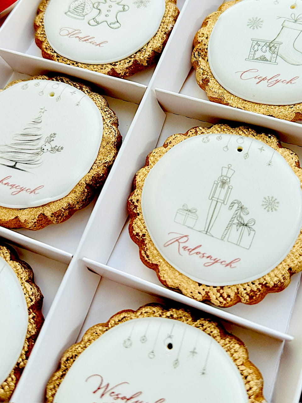 Pierniki personalizowane z logo na święta, możliwość personalizacji, lukier królewski, zestaw