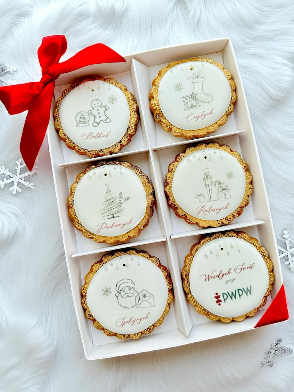 Pierniki personalizowane z logo na święta, możliwość personalizacji, lukier królewski, zestaw