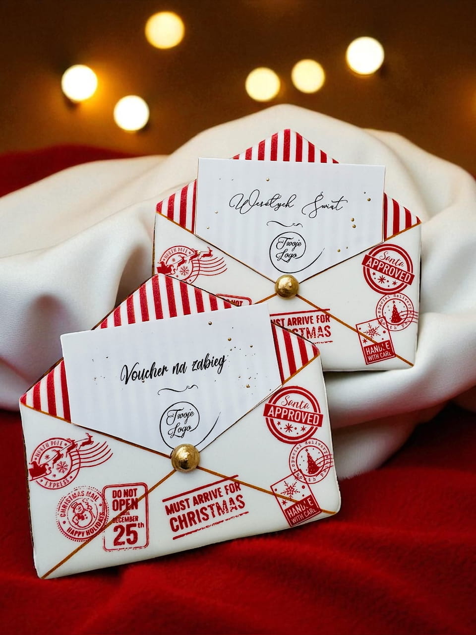 List personalizowany z piernika, świąteczny list pięknie zapakowany