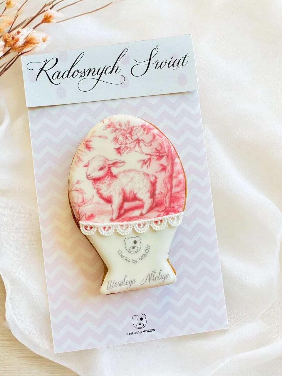 Jajko na tekturce, Wielkanocna pisanka z piernika retro, personalizowane logo