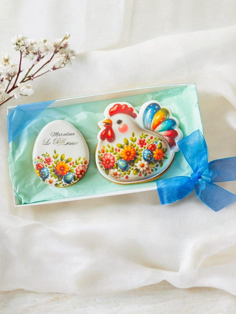 Wielkanocny zestaw pierników, kwiatowy folklor