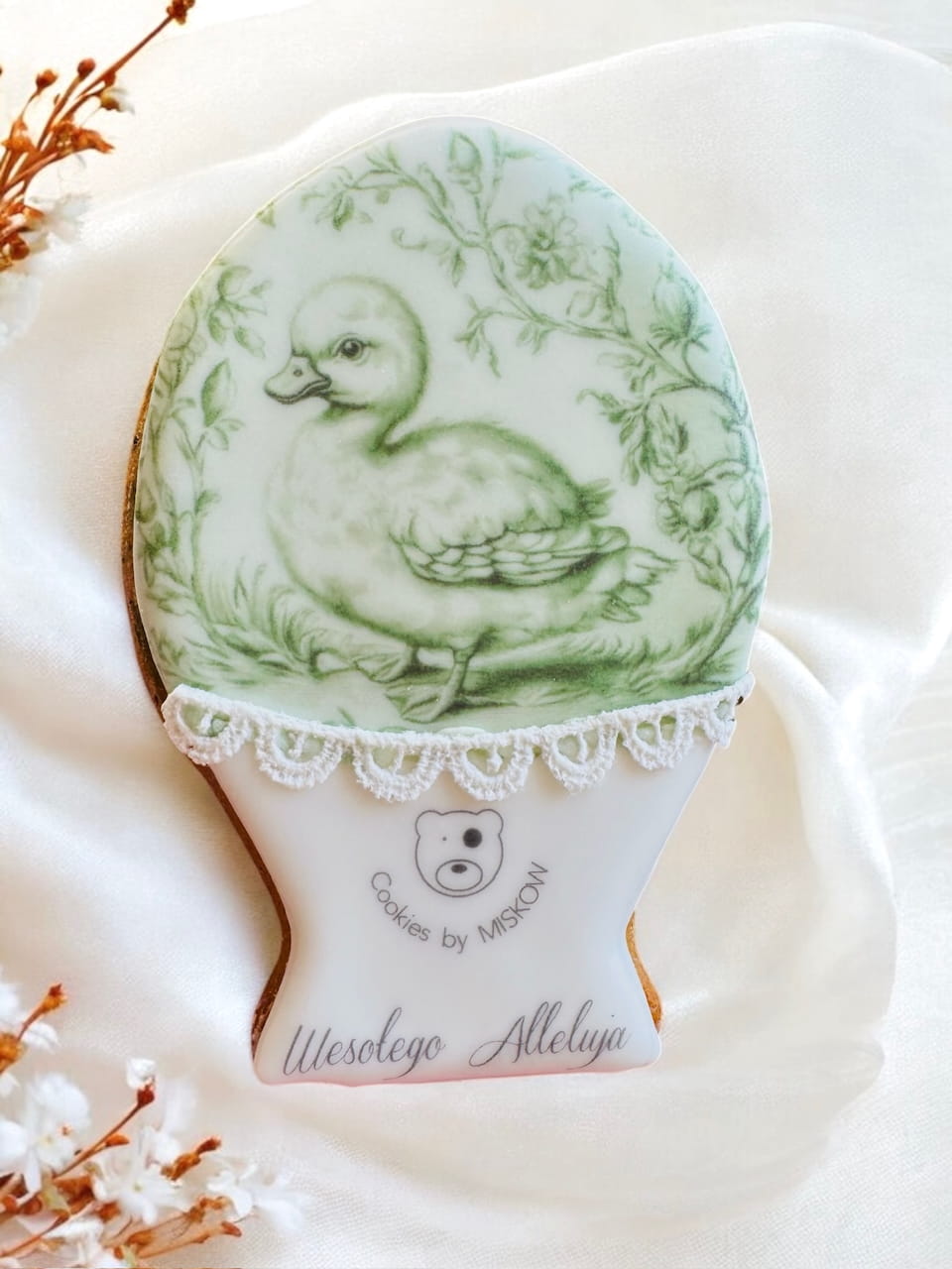 jajko wielkanocne retro, piernik personalizowany z logo