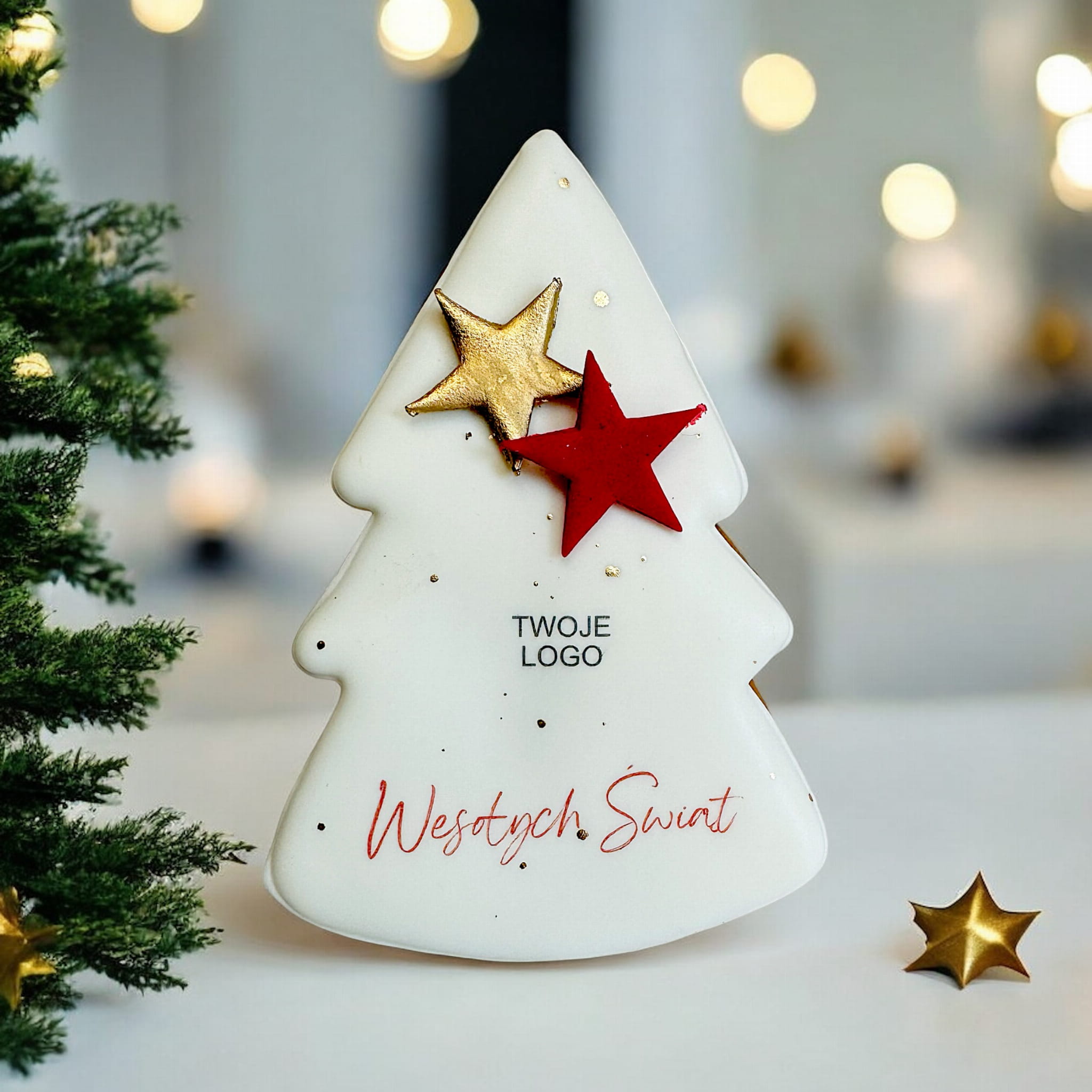 Choinka piernikowa z dużym logo