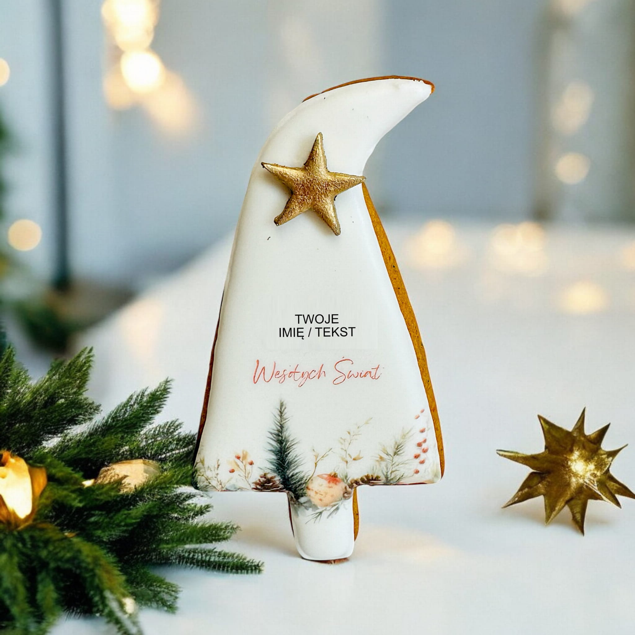 Piernikowa choinka na wietrze