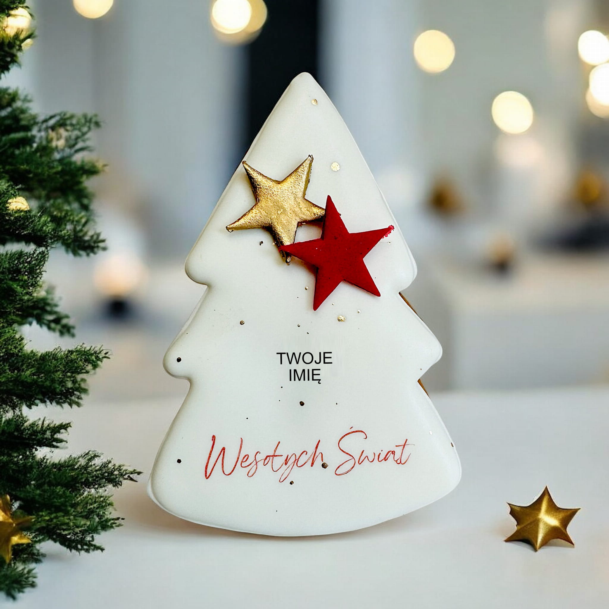 Piernikowa choinka z życzeniami