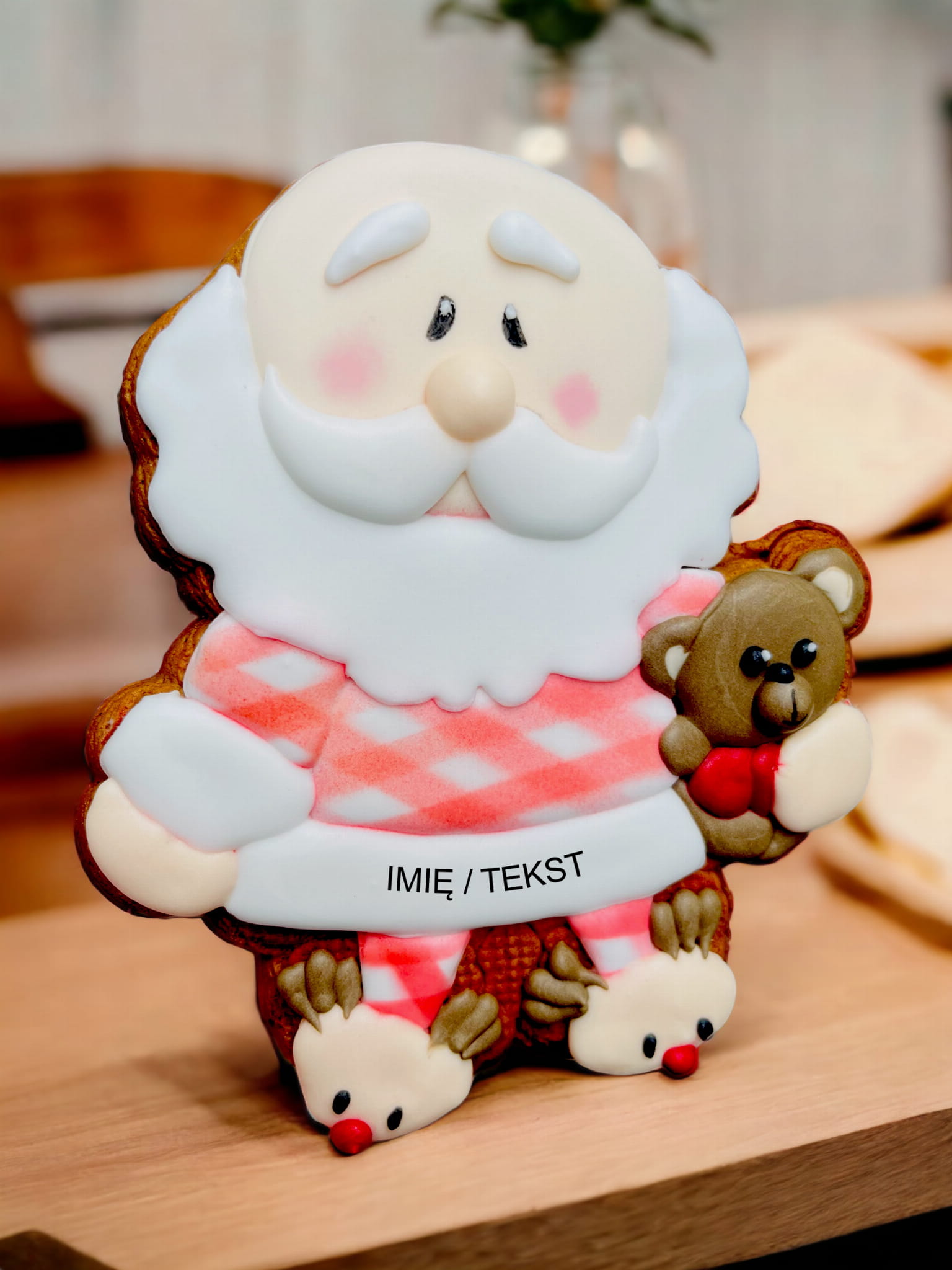 Piernikowy Mikołaj bez czapki