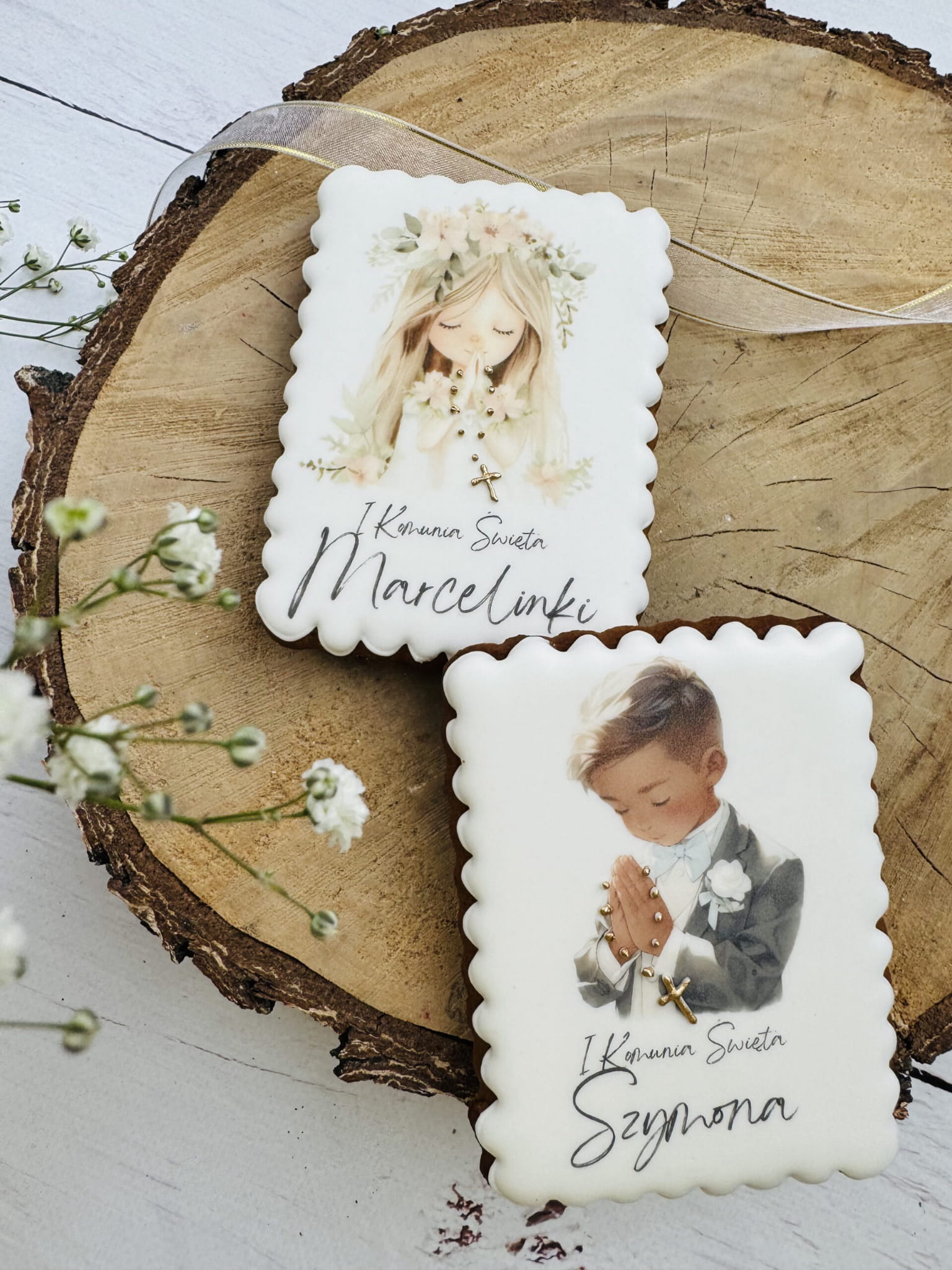 Dziewczynka i chłopiec w portretach | cookies by miskow